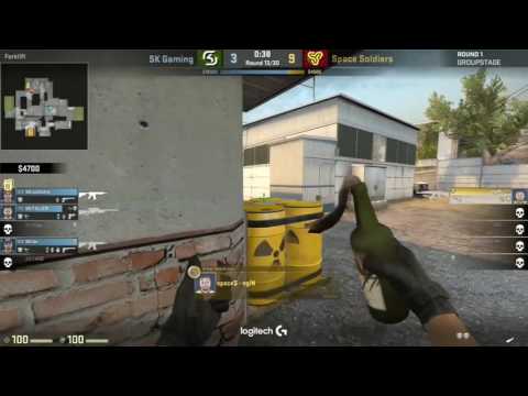 SK Gaming VS SpaceSoldiers ngiN 1v4 clutch!