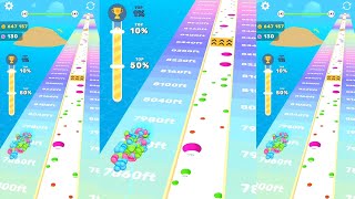 Balls Go High with best score making by collecting more balls ASMR run