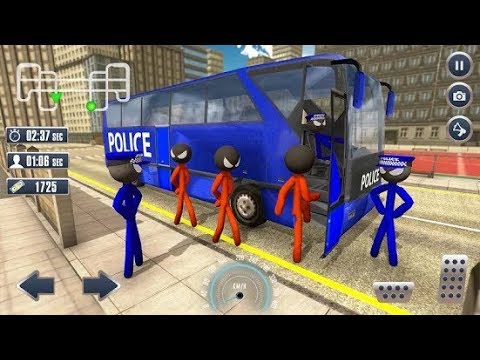 Prison Stickman Transport Police Van Sim 2019 - Driver Stickman - Android Games [HD]