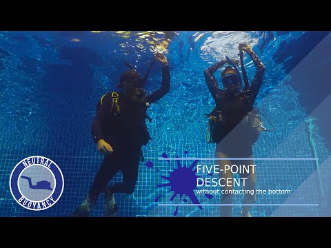 How to Do the Five Point Descent without Bottom Contact 🥽 PADI Divemaster Skills