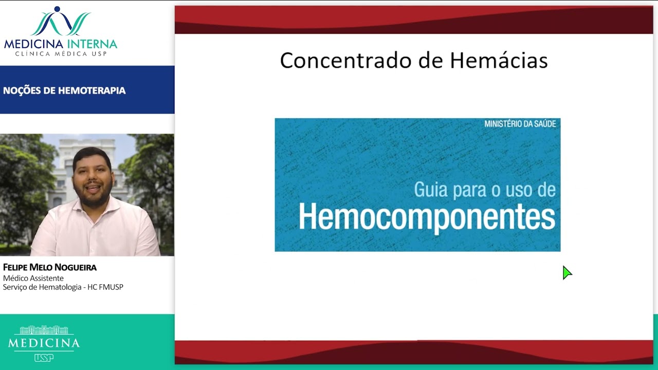 Noções de Hemoterapia - Dr Felipe Melo