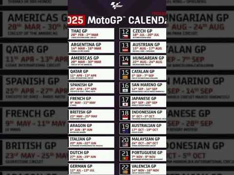 JADWAL MOTO GP 2025 #gpmandalika