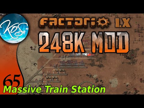 Factorio 248k Mod 65 -  OIL PLANS! Massive Train station - Tips & Tricks