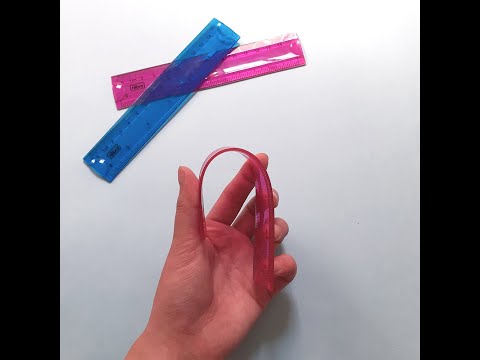 Vídeo do produto Régua Flexível 15cm Azul