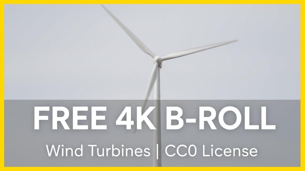 FREE 4K Wind Turbine B-Roll | Clean Energy Stock Footage (CC0 License)