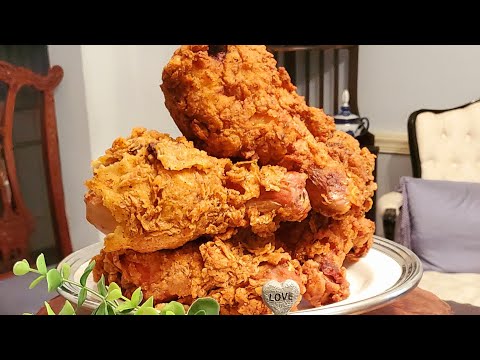 MASSIVE MUSTARD FRIED CHICKEN RECIPE| COMFORT SOUL FOOD | OLD SCHOOL SOUTHERN FRIED CHICKEN RECIPE