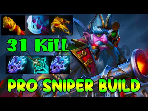 CRAZY SNIPER BUILD [ Sniper ]  31 SAVAGE - DOTA 2 GAMEPLAY