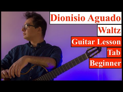 Dionisio Aguado - Wals Waltz - Classical Guitar + Tab - Yamaha SLG200NW