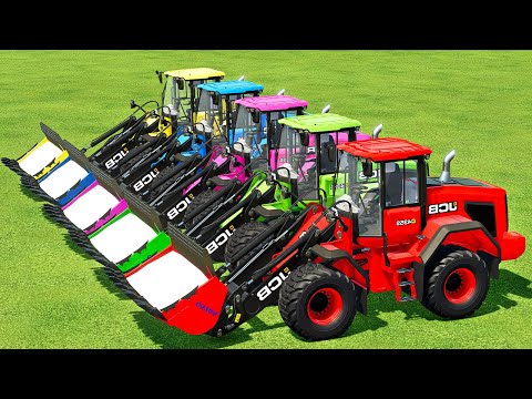MAKE & TRANSPORT LIME WITH CASE & JCB WHEEL LOADERS - Farming Simulator 22