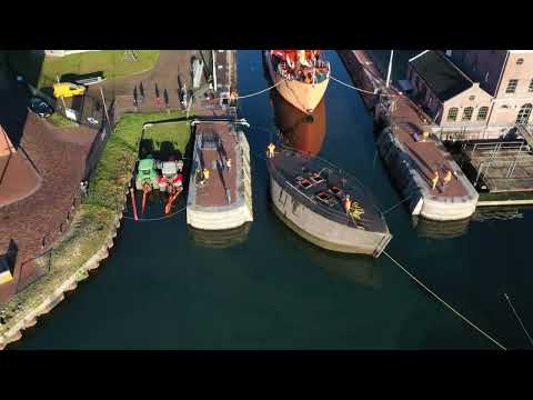 Dokken Lichtschip Noordhinder in Droogdok Hellevoetsluis