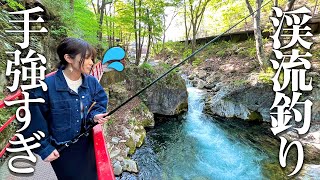 竿使い難しい。岩手で初めての渓流釣り体験で四苦八苦！