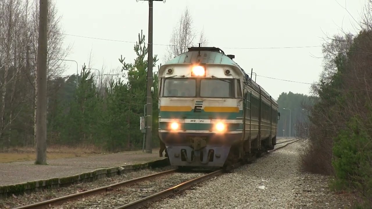 Дизель-поезд ДР1А-251 на ст. Пярну-Пассажирская / DR1A-251 DMU at Pärnu-Passenger (Raeküla) station
