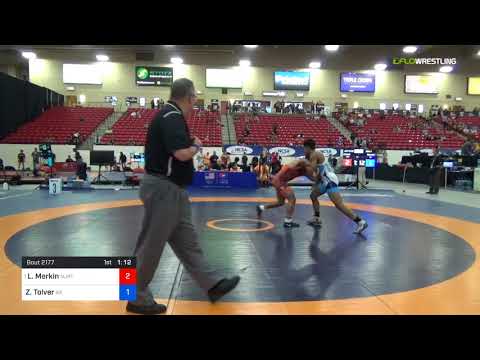 2018 Marine Corps US Open/UWW Junior Greco Roman 72 Con 4 - Lenny Merkin (NJRT) Vs. Zachary Tolver
