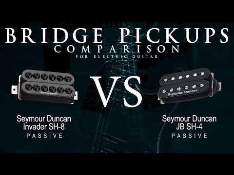 Seymour Duncan INVADER SH-8 vs JB SH-4 - Passive Bridge Guitar Pickup Comparison Tone Demo