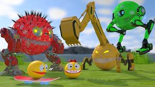 Download lagu Pacman vs Robot Monsters – Futuristic 3D Sci-Fi Animation Showcase | Retro Game Reimagined mp3