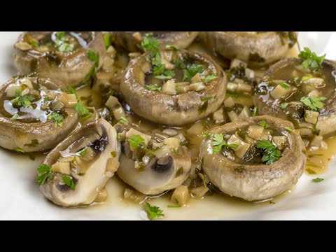 MUSHROOMS in GREEN SAUCE Easy and Quick