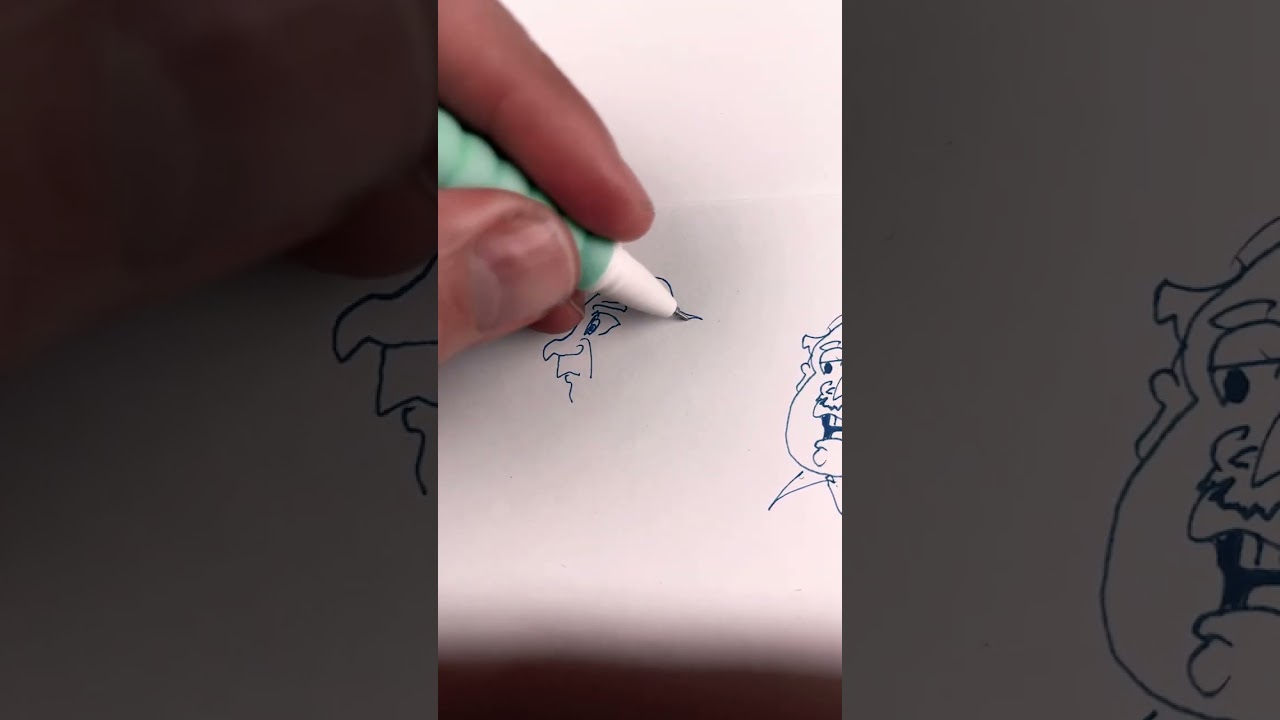 Draw Old Man Character in Seconds #drawing #sketch #cartoon #comics #shorts