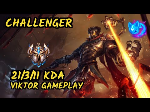FLY Wildturtle (VIKTOR) vs LUCIAN - 21/3/11 KDA BOTTOM ADC CHALLENGER GAMEPLAY - NA