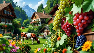 Switzerland’s Countryside Life In Summer🇨🇭Walking In A Fruits paradise 