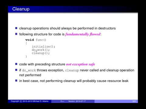 SENG 475 Lecture 31 (2019-07-17) — Concurrency, More Exceptions