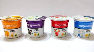 Epigamia Greek Yogurt Four Flavour Opening 😋