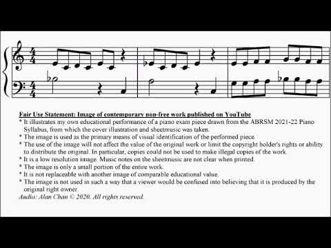 ABRSM Piano 2021-2022 Grade 1 C1 Milne Cockatoo Very Easy Little Peppers No.9 Sheet Music