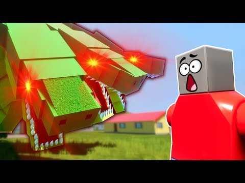 GIANT 3 HEADED SNAKE SURVIVAL! - Brick Rigs Multiplayer Gameplay