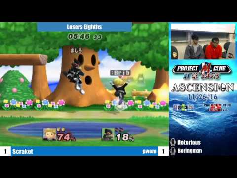 “Ascension 11/26/16” - Scraket (Lucas) v. pwem (Falco) - Losers Eighths