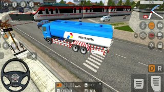 Download lagu OLENG MOBIL TRUK TANGKI HINO 500 PERTAMINA WARNA BIRU MOBIL SIMULATOR mp3