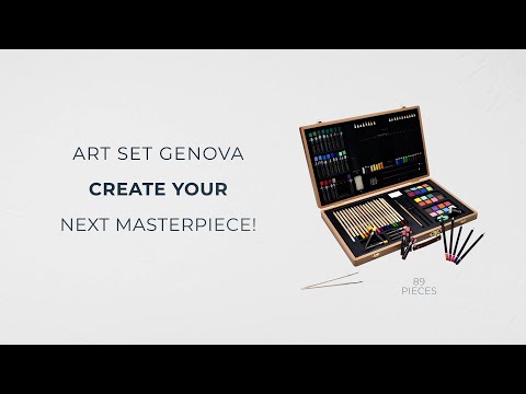 ARTINA Art Box 89pcs. - Genova - Painting Set in Wooden Box