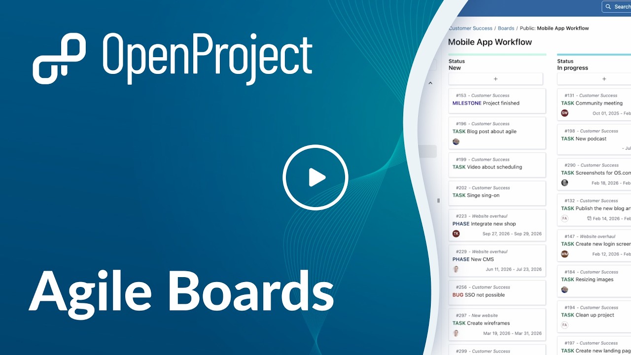 OpenProject Agile Boards