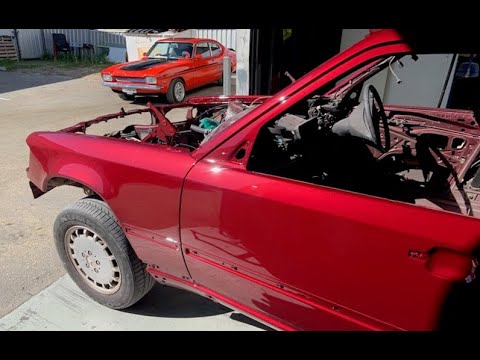 Red W124's paint almost complete!