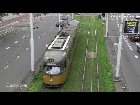 RET en Oude Museum Tram van bovenaf Hofplein Rotterdam
