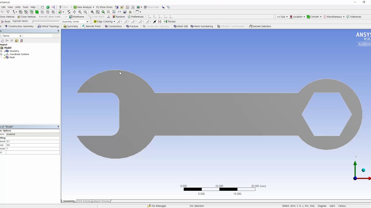 Example: Chapter 4. 2-D Elasticity(Finite Element Modeling and Simulation with ANSYS Workbench)