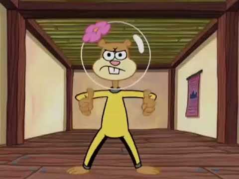 Sandy Cheeks Muscle Growth In Slow-Mo