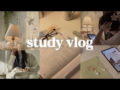 STUDY VLOG | a day in my life, cleaning,  note, study motivation, being productive day ˚ ༘
