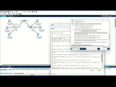 KONFIGURASI SRWE 3.4.5 Packet Tracer - Configure Trunks
