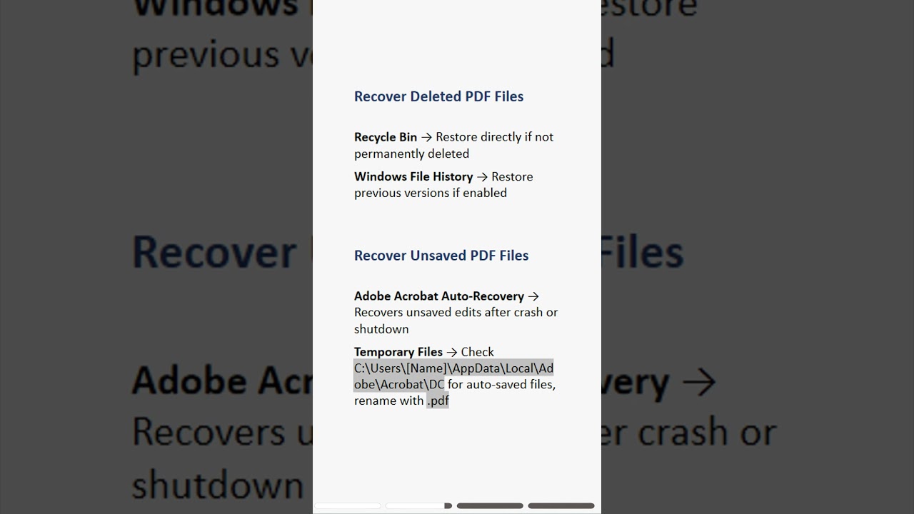 Can you recover deleted or unsaved PDF files? #recovery #pdf