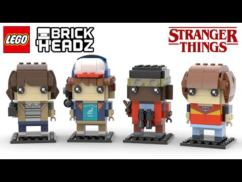 All 4 Stranger Things Heroes in LEGO BrickHeadz Form