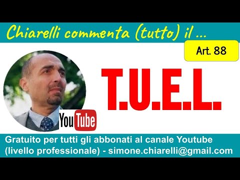 Cod094 - Chiarelli comments on the TUEL (Consolidated Law on Local Authorities) - Article 88 (Oct...
