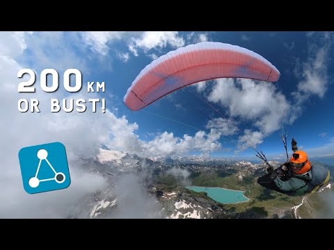 200KM FAI XC Paragliding Flight Attempt from Zinal, Switzerland