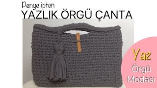 DIY- EN KOLAY YAZLIK ÖRGÜ ÇANTA-HOW TO MAKE QUICK AND EASY CROCHET BAG