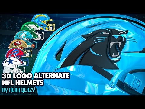 3D NFL Alternate Helmets with Beveled Logos by Noah Qehzy