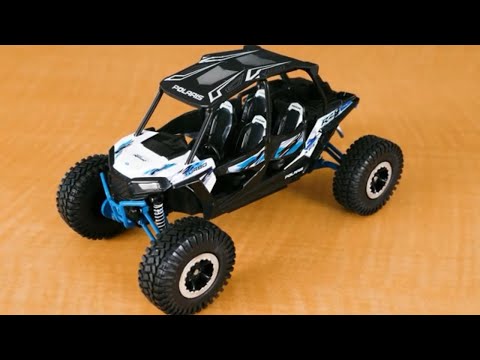 New Ray Toys Polaris RZR XP4 1000 White Lightning Rock Crawler 1:18 Scale UTV