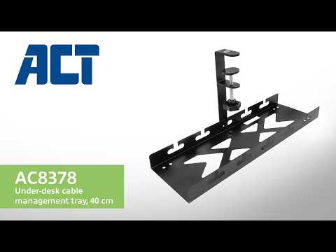 ACT Under-desk cable management tray with clamp mount, 40cm | Intronics ...