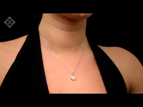 UR3220 - Diamond Cluster Necklace in Sterling Silver