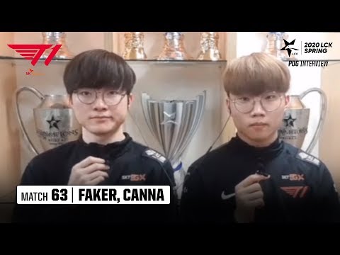 Interview with Faker, Canna | GEN vs T1 04.01 | 2020 LCK Spring