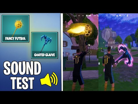 New Fancy Futbol and Goated Glaive Pickaxe Gameplay - Messi pickaxe fortnite