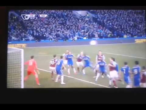Ben Mee goal vs Chelsea 21/02/2015