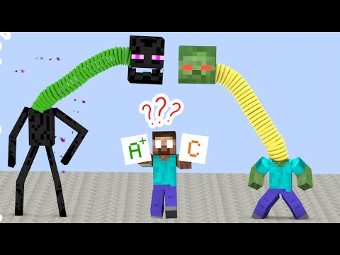 LONG NECK RUN CHALLENGE - Minecraft Animation